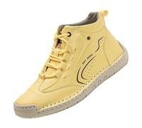 Generisch Trainers Women's Summer High Top Leather Trainers - Flats Walking Hiking Orthopaedic Running Shoes Lightweight Sports Shoes Non-Slip Outdoor Soft Sole Casual Leisure Shoes Hiking Shoes