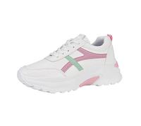 Generisch Trainers, Women's Summer Lace-Up Running Shoes, Lightweight Breathable Trainers, Outdoor Platform, Road Running Shoes, Plain, Wide Jogging Shoes, Exquisite, Elegant, Comfortable School Shoes