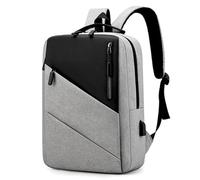 Generisch Travel Backpack - Airline Approved Laptop Backpack | Waterproof, Theft Proof, Durable | With USB Charging Port, Business, Outdoor, School, Work, Everyday Bag, Light Gray, Siehe Beschreibung