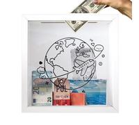 Generisch Travel Box for Memories, Keepsake Box with Decoration and Hooks, Top Loader Memory Box for Photos, Travel, Museum, Concerts, Wall & Table Decoration