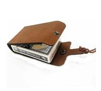 Generisch Travel Cribbage, Foldable Cribbage, Travel Game Set, Includes Portable Playing Cards, Faux Leather for Cribbage Lovers (Brown, 10 x 7 cm)