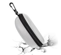 Generisch Travel Glasses Case - Zip Case for - Shockproof Glasses Bag with Felt Lining and Belt Clip for Women Children Cycling Camping Hiking Travel, silver, Siehe Beschreibung