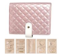 Generisch Travel Jewellery Case | Notebook Shaped Multiple Pocket Zip Pocket | Book-shaped Portable Jewellery Storage - For Necklace Earring Bracelet Home Dressing Table Office Gym