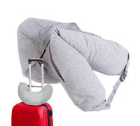 Generisch Travel Pillow with Padding Stuffable - Polyester Cotton | Lightweight Washable Portable Office Pillow | Neck Pillows for Air Travel Essentials and Clothing Storage