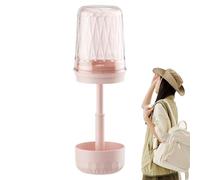 Generisch Travel Toothbrush Holder, Practical Travel Toothbrush Bag, Waterproof, Lightweight, Multifunctional Travel Set for Hygiene Storage and Organisation in the Bathroom, pink, see description