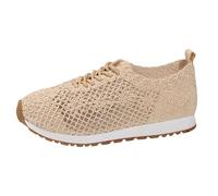 Generisch Trekking Shoes Women's Memory Foam Trainers Orthopaedic Shoes Wide H Sports Shoes Summer Shoes Summer Lightweight Walking Shoes Comfortable Outdoor Shoes Breathable Mesh Women's Shoes, beige