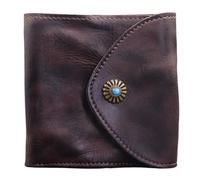 Generisch Triufold Wallet | 3.94 Inch Leather Wallet | R.F.I.D Wallet | Vintage PU Leather Men's Billfold with Compact Design Durable Sewing Slim Fit for Travel Office Everyday Life, Dark coffee, see