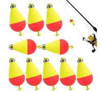 Generisch Trout Float Set of 10 Oval Floats for Fishing