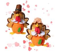Generisch Turkey Plush Doll Thanksgiving Toy Table Decoration