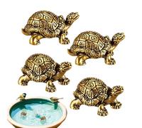 Generisch Turtle Copper Discs - 4 Pack Bird Bath Cleaner, Natural Water Purification for Garden Ponds | Algae Control, Fountain Bowl Care, Seasonal Outdoor Decoration for Yard and Patio