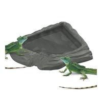Generisch Turtle Feeding Bowl, Reptile Bath Pool - Space-saving Water and Food Bowl for Turtles, Lizards, Snakes, Geckos, Aquarium and Terrarium