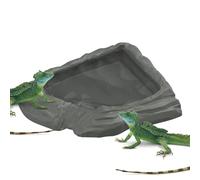 Generisch Turtle Feeding Bowl, Snake Feeding Basin, Water Bowl with Wide Opening for Food and Water in the Terrarium and Outdoor Area for Gecko, Bearded Dragons, Snake Reptiles
