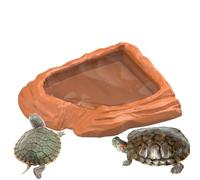 Generisch Turtle Water Bowl, Gecko Bath Tub, Water Bowl with Wide Opening for Food and Water in the Terrarium and Outdoor Area for Gecko, Bearded Dragons, Snake Reptiles