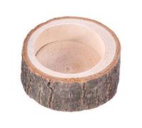 Generisch Turtle Water Bowl, Reptile Water Bowl, Natural Wood Design, Feeding Bowl as Aquarium Decoration and Terrarium Accessories for Lizards, Snakes, Geckos