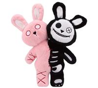 Generisch Two Headed Rabbit Doll - 11 Inch Large Horror Plush Toy Soft Fabric Figure | Scary Cute Decoration for Girls Bedroom Car Easter Christmas Halloween Birthday