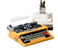 Generisch Typewriter Building Kit - ABS Typewriter Model, Creative Building Blocks | Smooth Assemble Display Toys for Adult Collectors, Vintage Desk Decoration