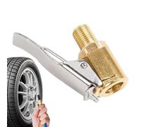 Generisch Tyre Inflator Nozzle, Air Chuck for Tyres, Copper Air Chuck for Tyres, Multifunctional Copper Tyre Inflator Nozzle, Portable Copper Tyre Inflator Chuck for Outdoor Use