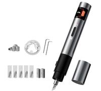 Generisch Ultrasonic Cutter Knife, 40KHz Handheld with 3 Cutting Modes, Interchangeable Blades & LED Light for 3D Printed Models, Acrylic, Plastic, Wood, PVC, Leather