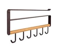 Generisch Under the Cabinet Cup Holder - Drink Holder for Kitchen, 6 Hooks Under the Cupboard, Hanger for Ladle | For Home, Restaurant, Cafe, Wardrobe, Spatula