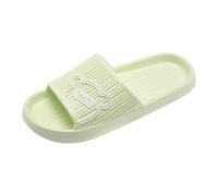 Generisch Unisex Bath Slippers with Bear Logo - Lightweight and Comfortable Mules with Non-Slip Sole | Casual Slides for Beach, Shower and Home, Style X03 Green, 4.5 UK