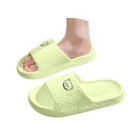 Generisch Unisex Bathroom Slippers with Non-Slip Sole, Lightweight Slippers for Shower, Bathroom, Kitchen, Leisure, Ideal for Travel, Spa, Green, 4 UK