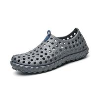 Generisch Unisex Casual Shoes in Mesh Design - Lightweight Slip-on Low Shoes with Hole Pattern | Breathable Summer Shoes for Men and Women, Style A02 Gray, 8.5 UK