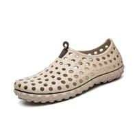 Generisch Unisex Casual Shoes in Mesh Design - Lightweight Slip-on Low Shoes with Hole Pattern | Breathable Summer Shoes for Men and Women, Style A03 Khaki, 7 UK