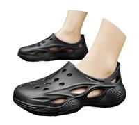 Generisch Unisex Garden Clogs Sandals for Everyday Leisure Holiday Beach Lightweight Clogs Barefoot Design Open Toe Stylish Mules with Non-Slip Profile, black, 11 UK