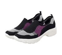 Generisch Unisex Slip-On Trainers, Shoes Without Laces for Men and Women, Comfortable to Slip on, Lightweight Barefoot Shoes, Breathable Running Shoes, Wedge Heel, Leisure Shoes for Leisure, Outdoor