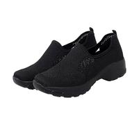 Generisch Unisex Slip-On Trainers, Shoes Without Laces for Men and Women, Comfortable to Slip on, Lightweight Barefoot Shoes, Breathable Running Shoes, Wedge Heel, Leisure Shoes for Leisure, Outdoor