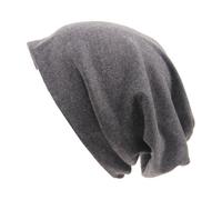 Generisch Unisex slouchy beanie made of soft cotton, lightweight jersey hat in many colours, thin transition hat for men and women, style_t08 gray, One Size