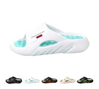 Generisch Unisex Sports Slippers, Lightweight EVA Mules, Massage Mules with Ventilation Openings, Abrasion-Resistant Non-Slip Sandals for Men and Women, Ideal for Home Use, Pool, Sauna, A01 Light Blue