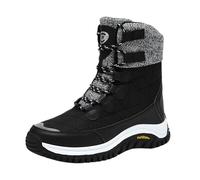 Generisch Unisex Winter Shoes Warm Lined Waterproof Trainers & Boots - Non-Slip Comfortable Shoes for Men and Women, Cosy Casual Shoes with Cuddly Lining, 7 Black, 6 UK