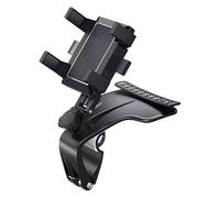 Generisch Universal 1200° Rotating Car Phone Holder - With Temporary Number Plate Holder, One-Handed Operation and Silicone Protection | Compatible with All Smartphones for the Dashboard