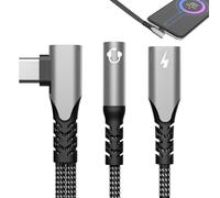 Generisch USB C Splitter | 2-in-1 Headphone Adapter to USB C, 60 W Revolutionary Fast Charging Headphones Wired, Convenient and Versatile Plug and Play for Smartphone, Homes