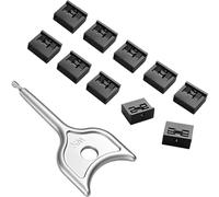 Generisch USB Port Blocker, Pack of 10, with Key, Anti-Juice Jacking, USB A Port Male | Attached Privacy Blocker for Laptops, PC, Devices | Dustproof USB Security Caps for Airport