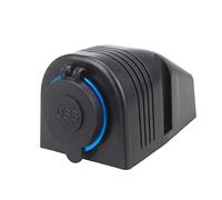 Generisch USB Socket Panel Mounting - 1/2/3 Hole USB Socket Tent Plate | Marine USB Socket Power Panel Compatible with Voltmeter and USB Charger