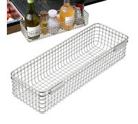 Generisch Utensil Holder - Stainless Steel Mesh Storage - Storage Basket for Camping Cutlery | for Kitchen Worktop, Fishing, Hiking, Picnic, Camping, BBQ