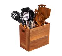 Generisch Utensil Holder - Wooden Cutlery Holder for the Kitchen, Cutlery Stand - Suitable for Home, Apartment, Party, Christmas, Country Farmhouse, Table and Cabinet