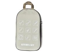 Generisch Utensil Organiser, Camp Bag, High Capacity Waterproof Camping Cutlery Storage Organiser for Men and Women, Portable Multi-Pocket Cooking Gear Bag for Adults, khaki, see description, See