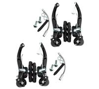 Generisch V-Set - Bicycle Brake Kit | Front & Rear Replacement | Aluminium Alloy Stop System with Cable Hardware for Mountain Road Hybrid Bicycle Equipment, Universal Fit, Black