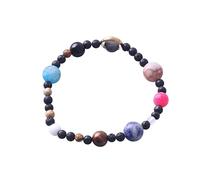 Generisch Valentine Multiple Couple Mm Bracelet Jewellery System Universe Bracelets Natural Message Gift Phrases Stackable Classic Bracelet, one size, Natural Stone