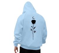 Generisch Valentine's Day Couple Hoodie Unisex Sweatshirt Printed Cuddly Warm Romantic Funny Relationship Gift Couple Matching, lightblue, S
