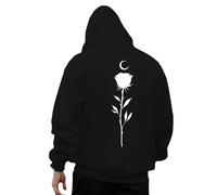 Generisch Valentine's Day Couple Hoodie Unisex Sweatshirt Printed Cuddly Warm Romantic Funny Relationship Gift Couple Matching, black, S