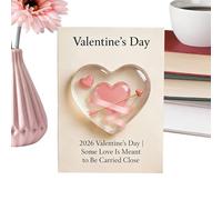 Generisch Valentine's Day Pocket Heart - Romantic Heart as a Keepsake, Compact Love Greeting Card for Your Bag | For Him & Her, Partner, Birthday, New Year, Wedding & Celebration