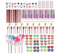 Generisch Valentine's Day Stationery | Cute Heart Motifs School Supplies for the Holiday | Writing Set for Children for Valentine's Day, for Girls, Students, Family, Home, School, Office and