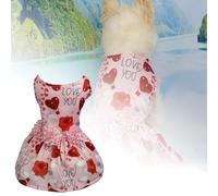 Generisch Valentine's Day Summer Pet Clothes Cute Design Dress for Dogs Medium Small Four Legged Friends Three (A, S)