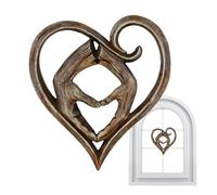Generisch Valentine's Day Wall Decoration - Resin Romantic Decorative Sculpture - Heart That Holds On Your Hands Wall Decoration - For Living Room Bedroom Office Window Door Wedding Decoration