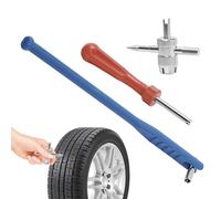 Generisch Valve Stem Tool - Metal Core Pulling Device | 3-Piece Tyre Repair Tool Set for Car Truck SUV Vehicle and Trailer Bicycle Motorcycle ATV Agricultural Machinery Workshop and Garage