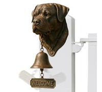 Generisch Various Dog Doorbells for Welcome, Rustic Vintage Decorative Wall Mounted Bell, with Dog Head for Stem, for Garden, Yard, Home and Security Room